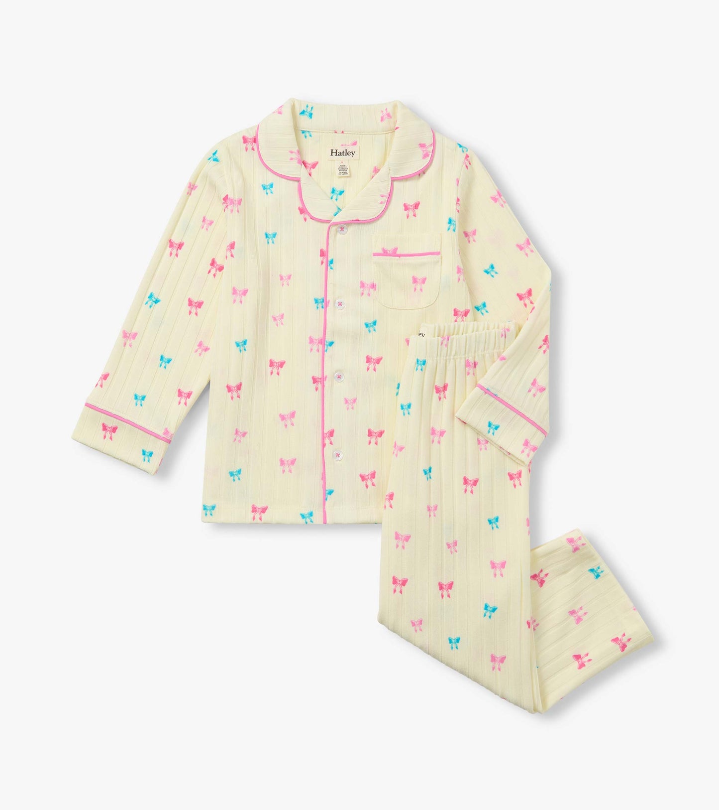 Girls Tiny Bows Relaxed Fit Pyjama Set