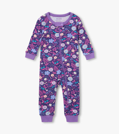 Baby Girls Tiny Flowers Cotton Sleeper