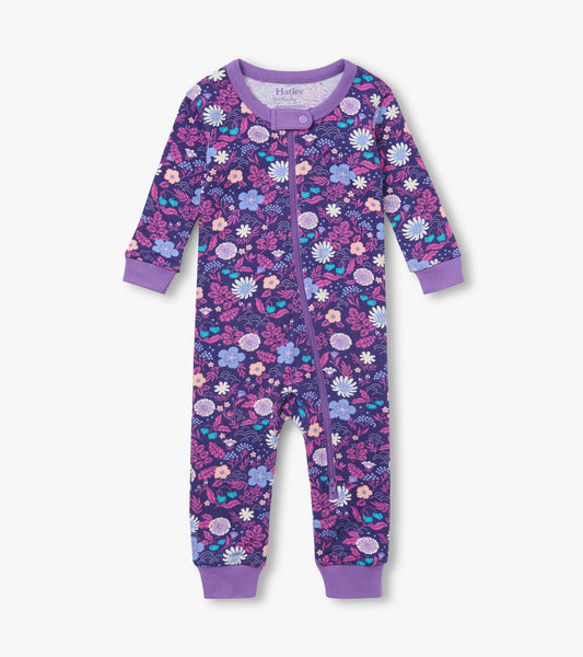 Baby Girls Tiny Flowers Cotton Sleeper