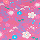 View Girls Tiny Flowers Umbrella Pink swatch with tiny flowers and heart motifs