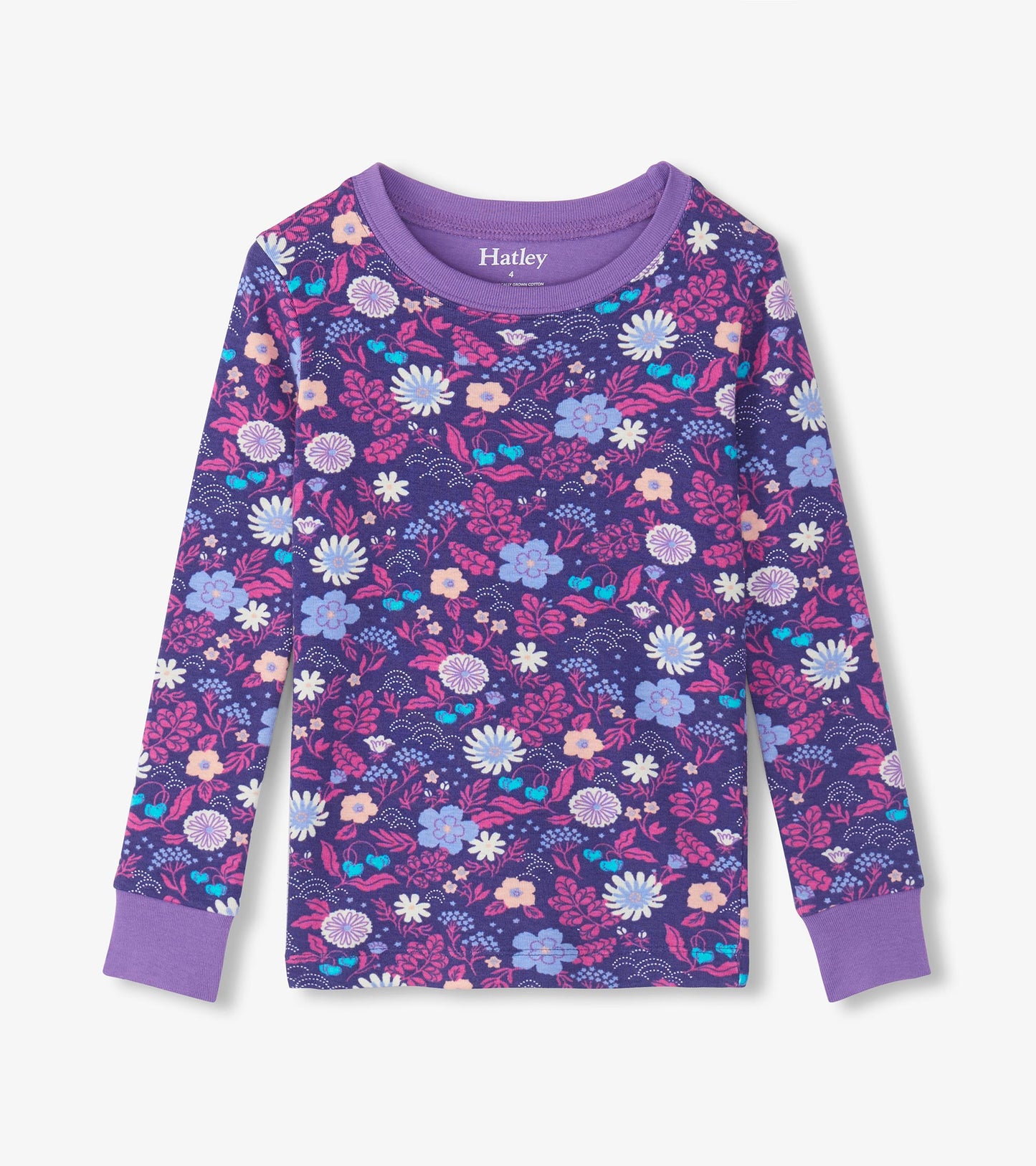 Girls Tiny Flowers Cotton Pyjama Set
