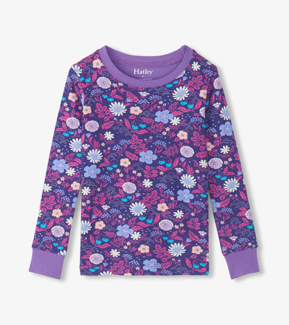 Girls Tiny Flowers Cotton Pyjama Set