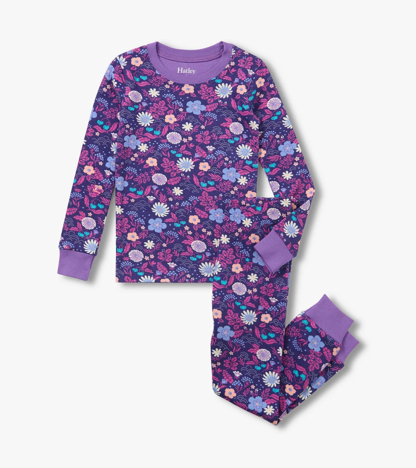 Girls Tiny Flowers Cotton Pyjama Set