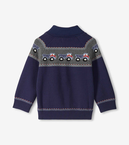 Baby & Toddler Boys Trucks Shawl Collar Cardigan