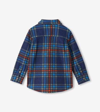 Boys Varsity Plaid Fleece Button Down Shirt
