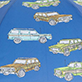 View Boys Vintage Trucks Umbrella Blue swatch with colorful vintage trucks pattern