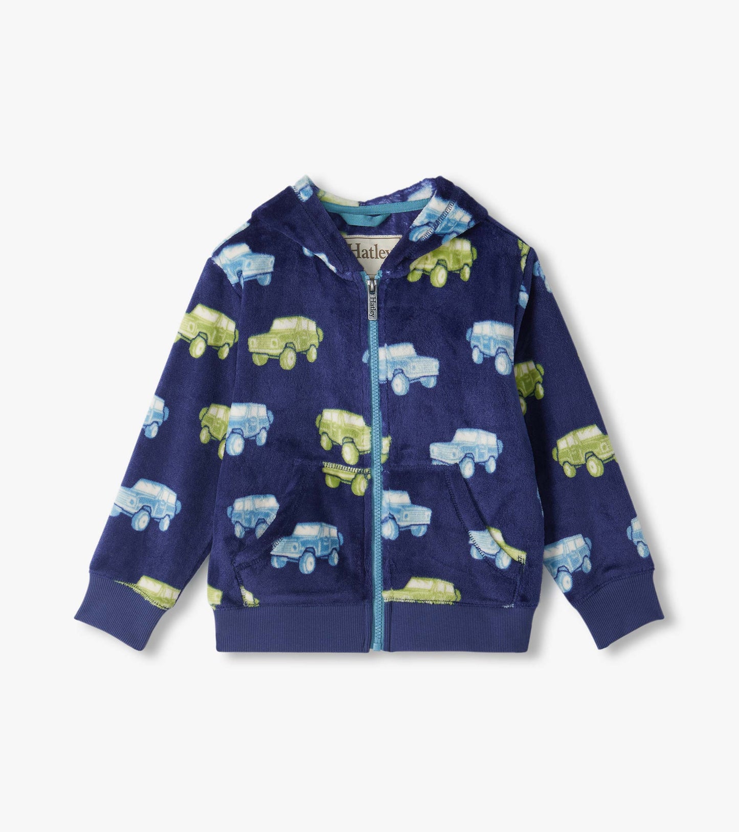 Boys Vintage Trucks Fleece Zip-Up Hoodie