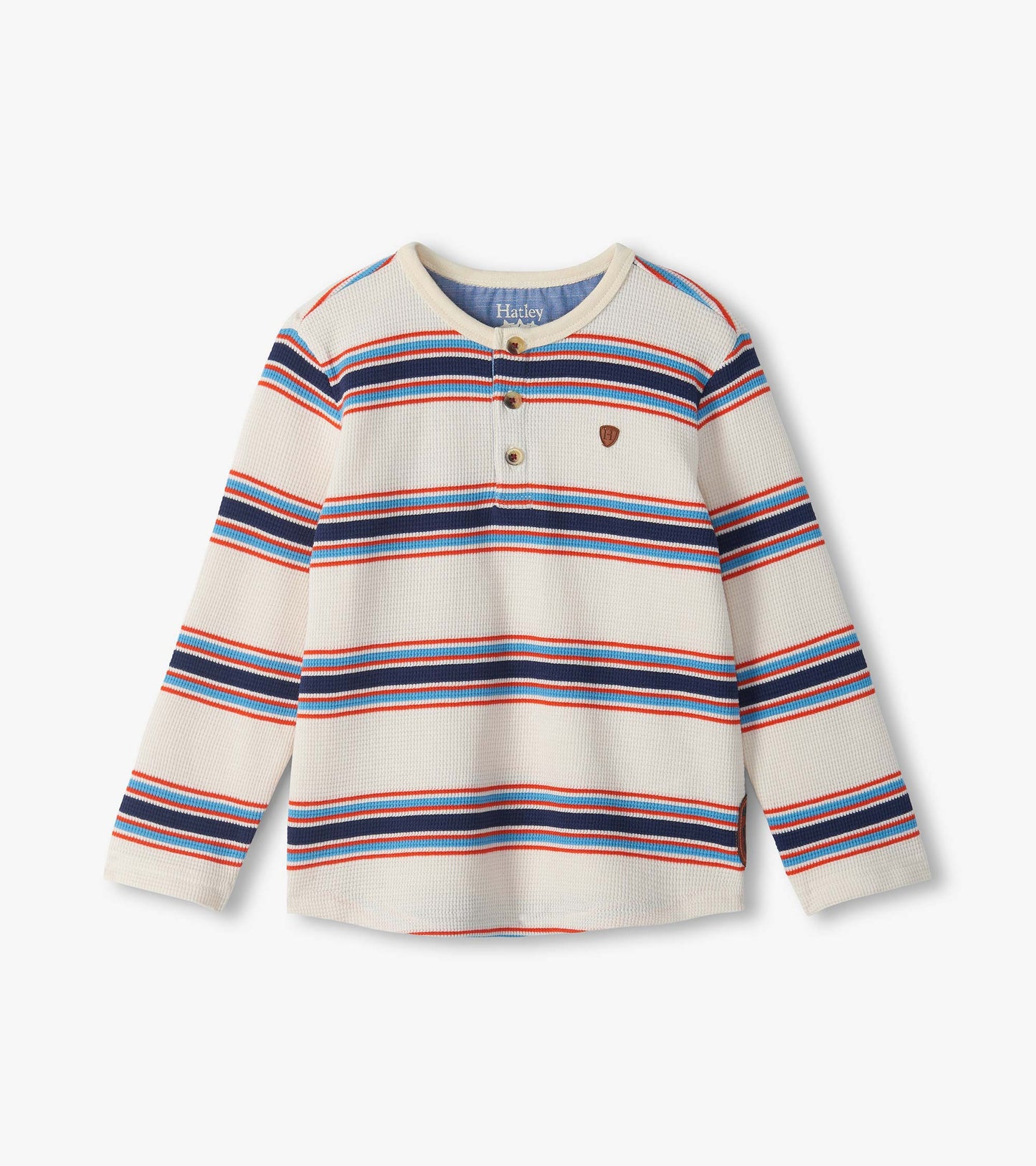 Boys Varsity Stripe Waffle Henley