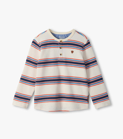 Boys Varsity Stripe Waffle Henley