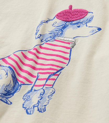 Baby & Toddler Girls Posh Poodle Gathered Back T-Shirt