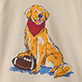 View Baby & Toddler Boys Golden Lab Crew Neck T-Shirt Golden-yellow dog illustration with a brown football on a light background