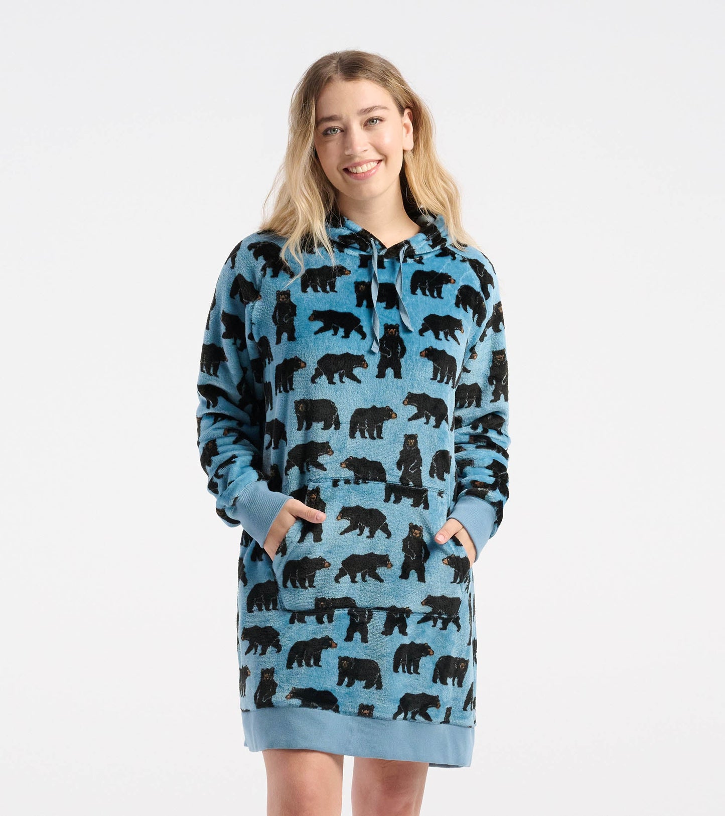 Women's Wild Bears Oversized Fleece Hoodie