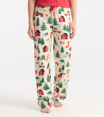 Women's Christmas Tree Farm Jersey Pajama Pants