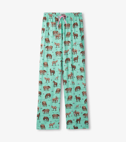 Women's Western Horses Jersey Pajama Pants