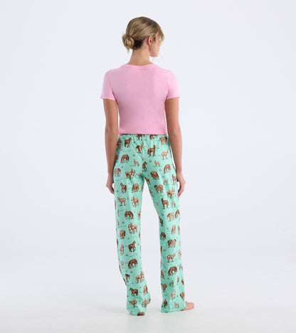 Women's Western Horses Jersey Pajama Pants