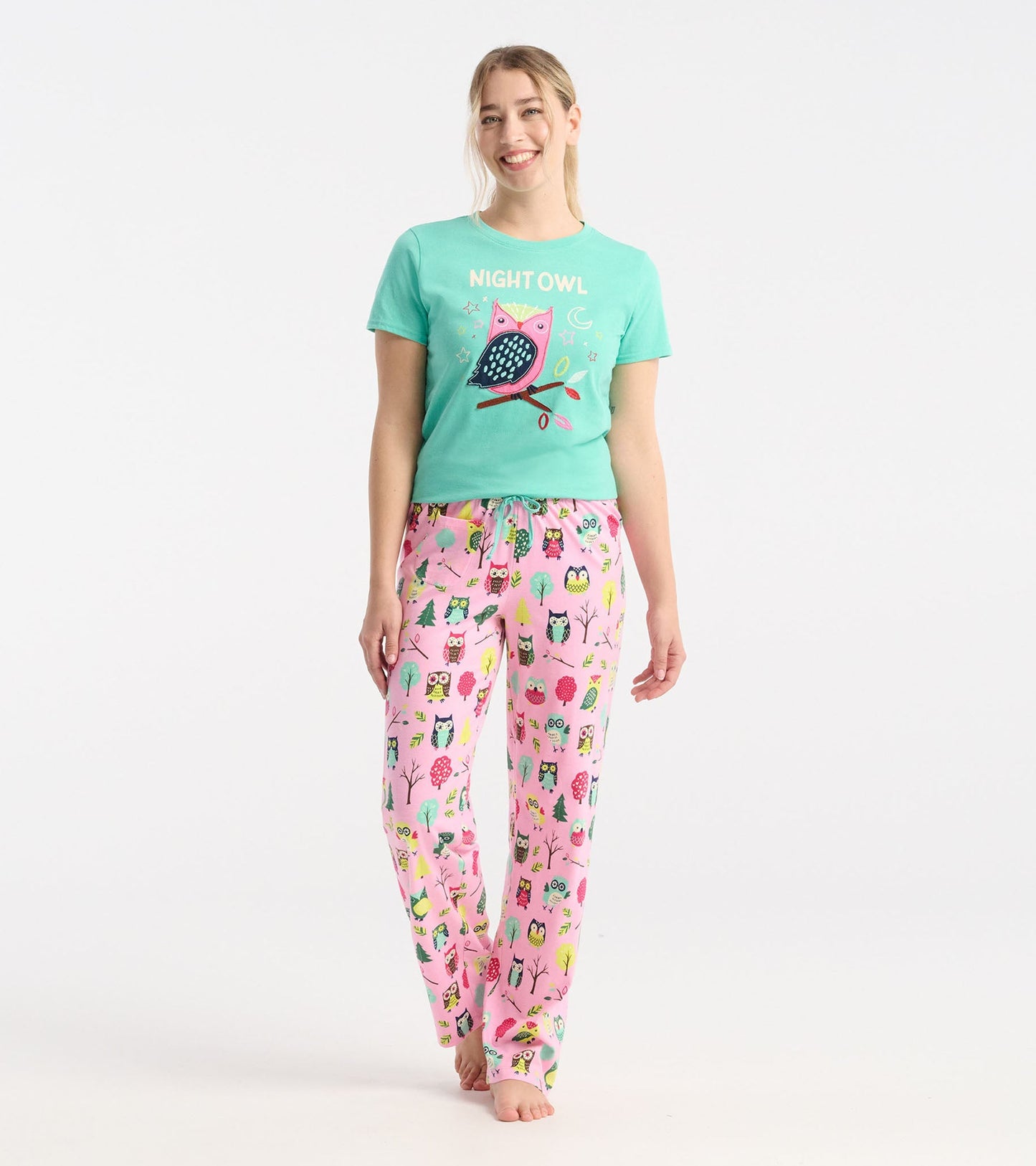 Women's Night Owl Cotton Pajama Pants
