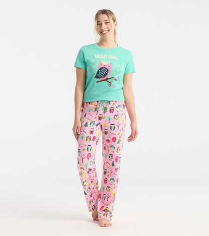 Women's Night Owl Cotton Pajama Pants