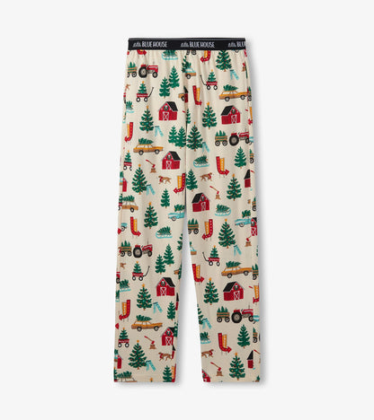 Men's Christmas Tree Farm Jersey Pajama Pants