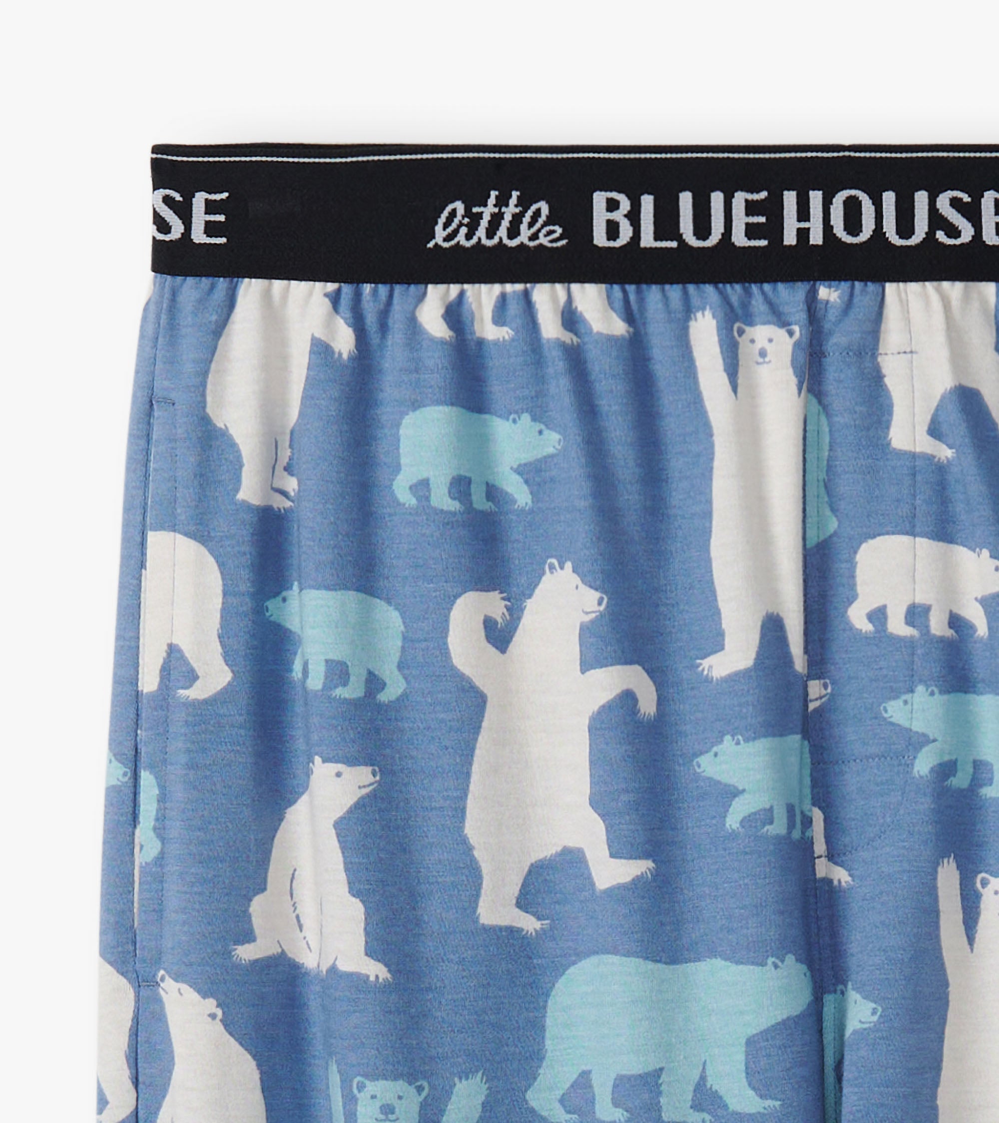 Men's Blue Polar Bears Jersey Pajama Pants