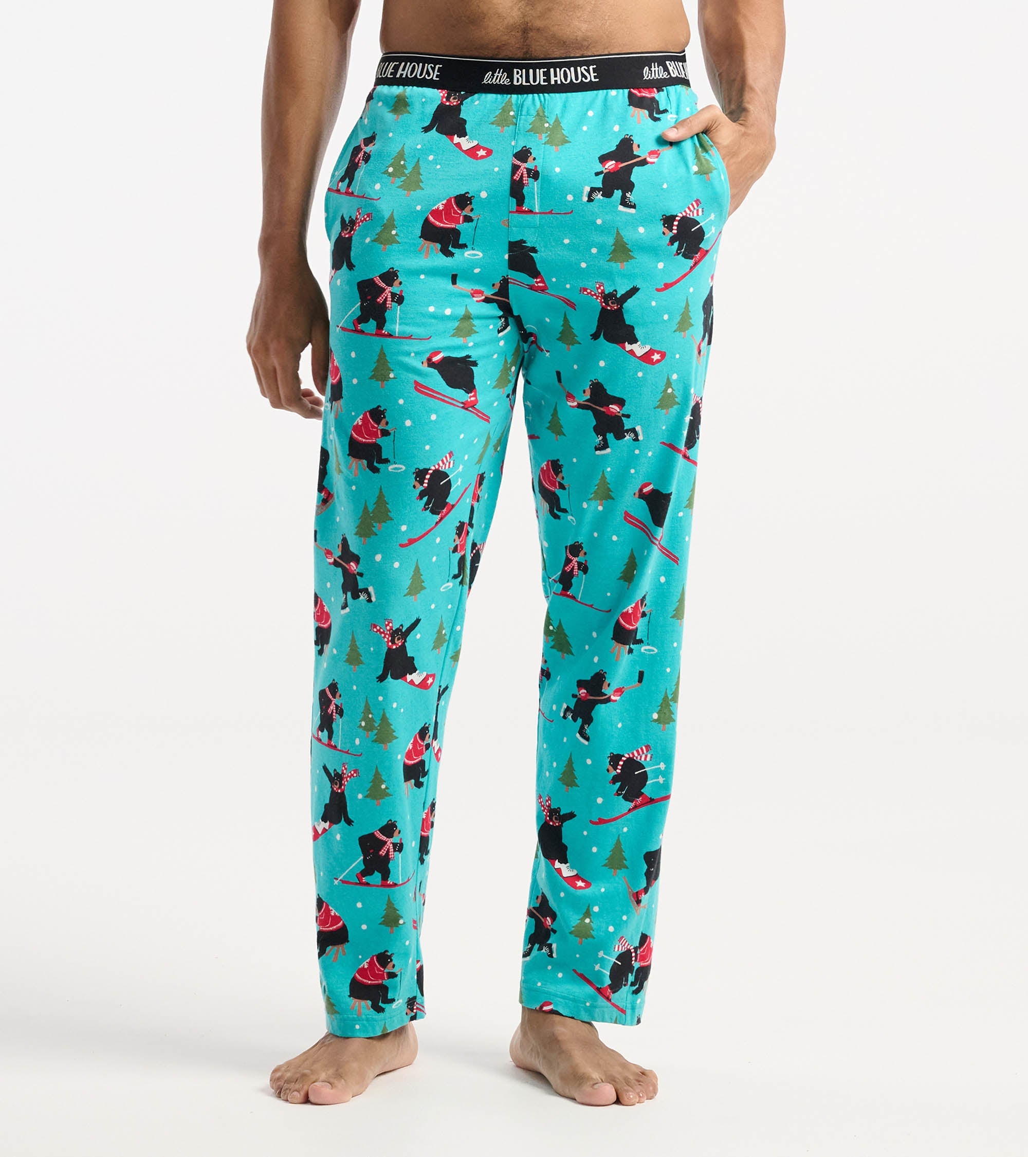 Men's Wild Winter Sports Jersey Pajama Pants