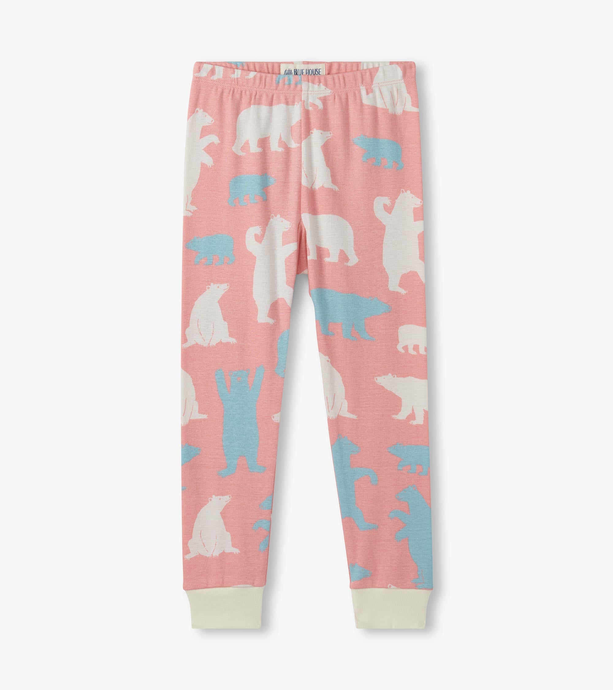 Kids Pink Polar Bears Pajama Set