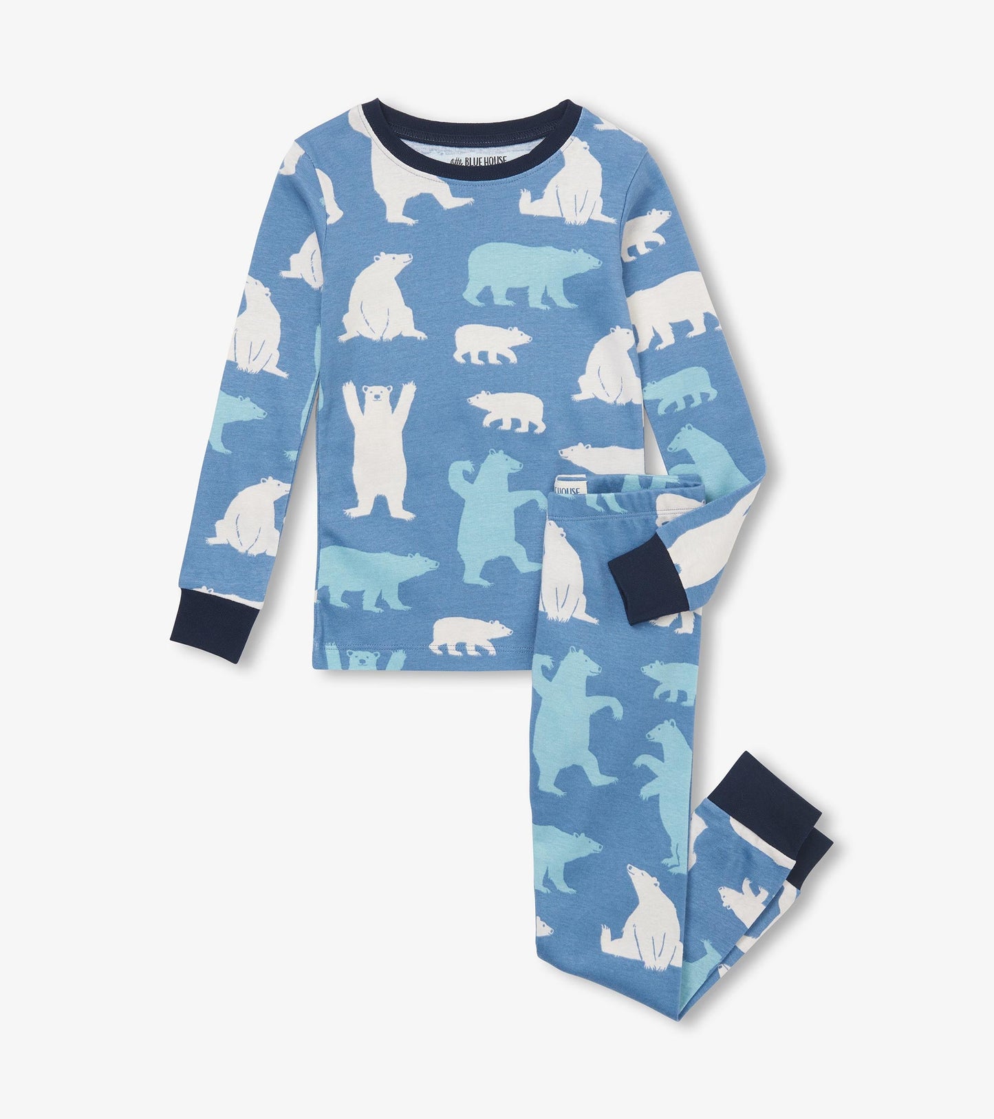 Kids Blue Polar Bears Pajama Set