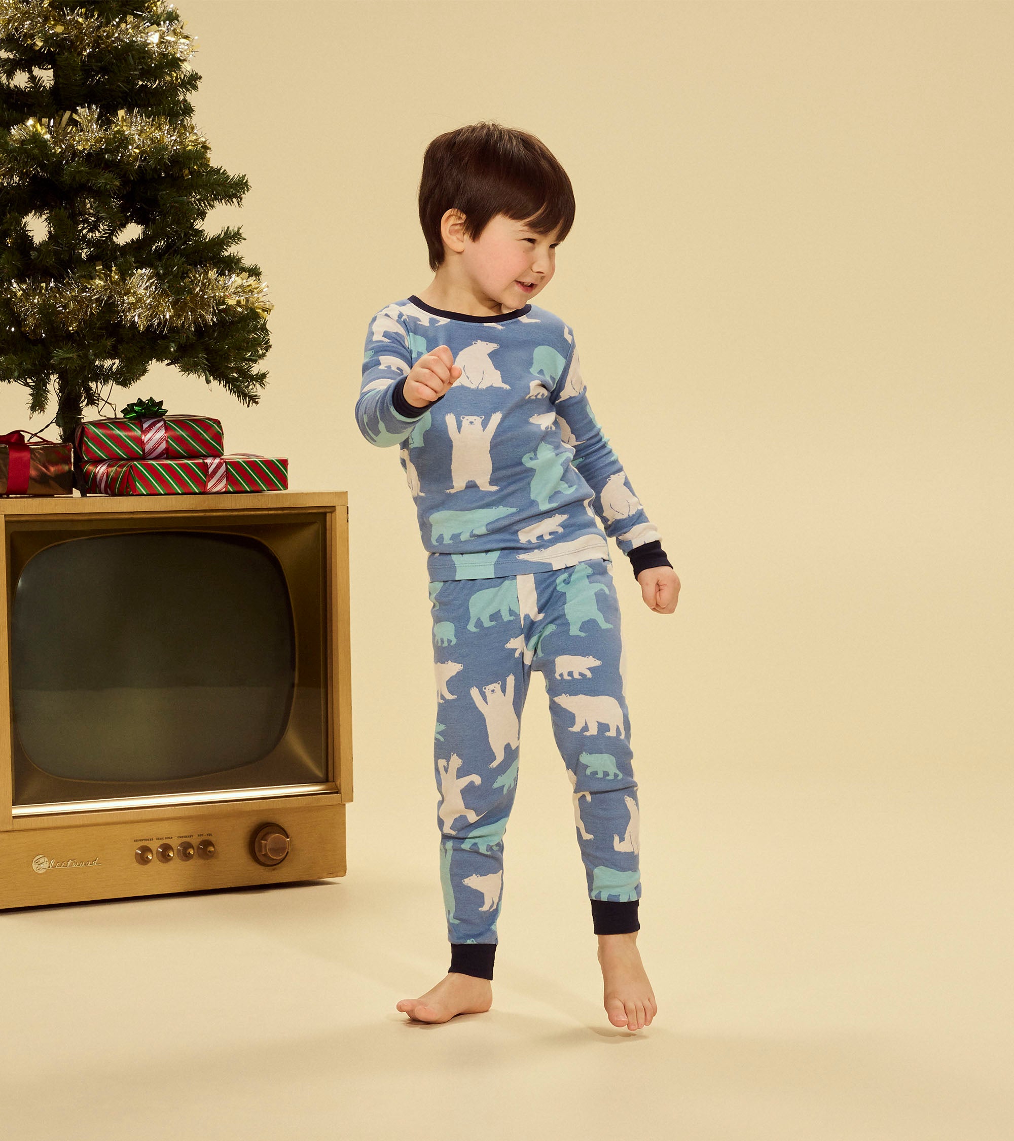 Kids Blue Polar Bears Pyjama Set