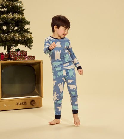 Kids Blue Polar Bears Pyjama Set