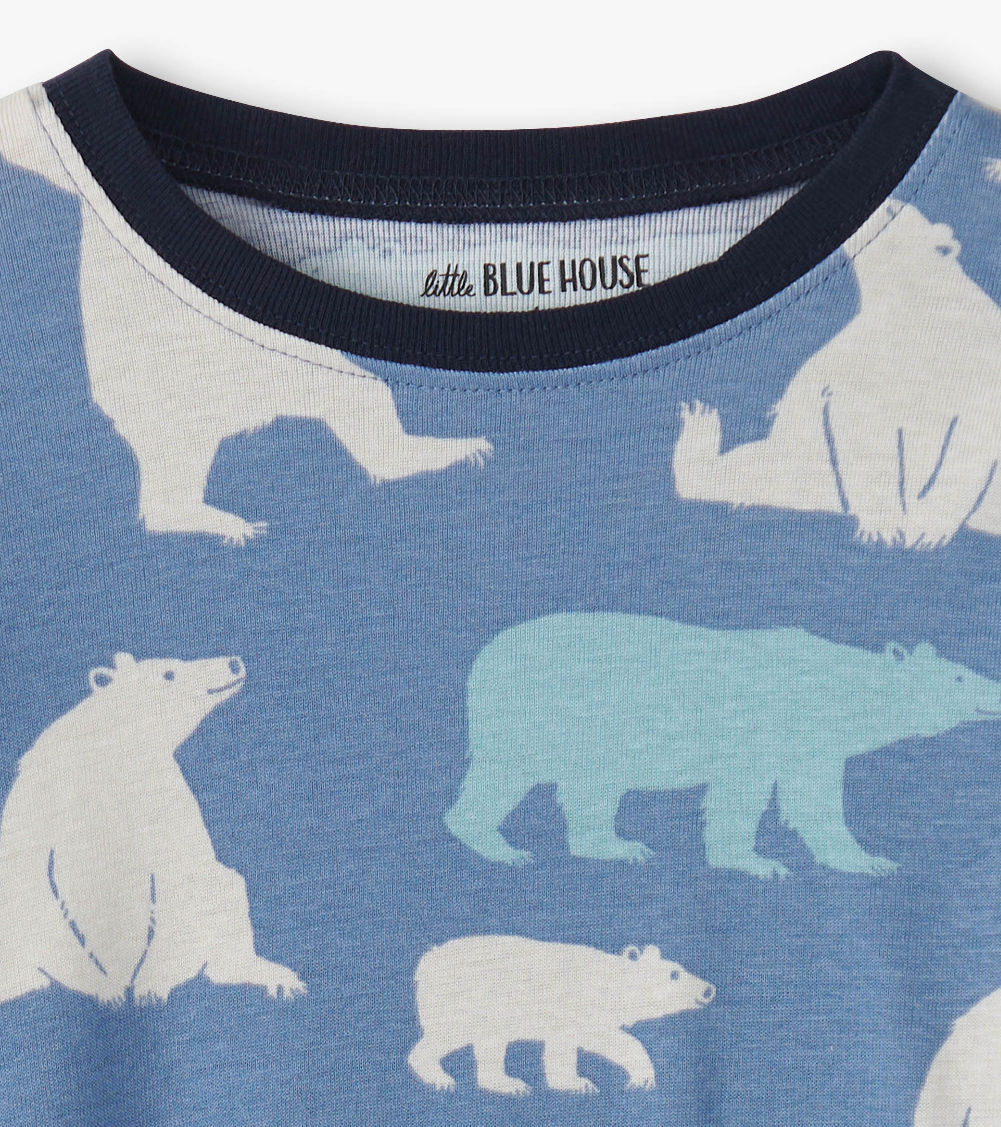 Kids Blue Polar Bears Pajama Set