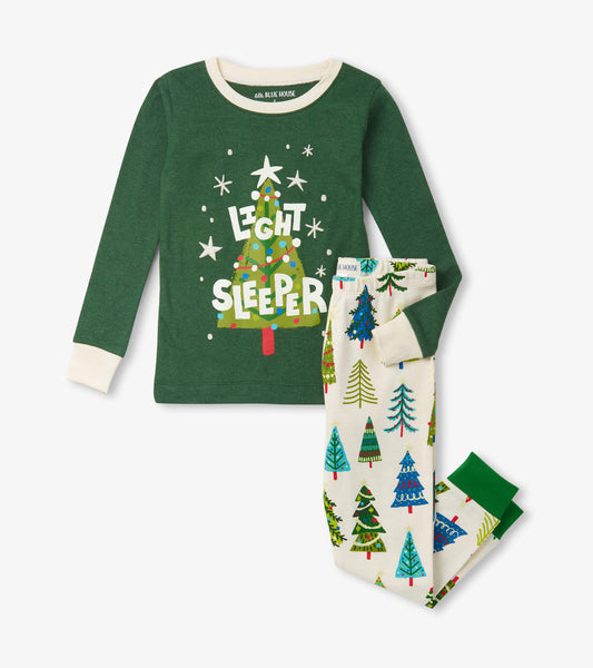 Kids Christmas Trees Light Pyjama Set