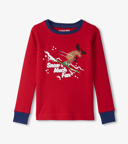 Kids Snow Much Fun Winter Cabin Pyjama Set