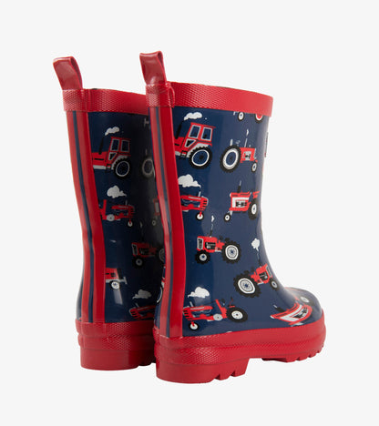 Red Farm Tractors Wellies