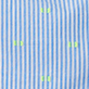 View Girls Neon Dots Paper Bag Shorts - Blue and white vertical wavy stripes with small yellow star-like dots