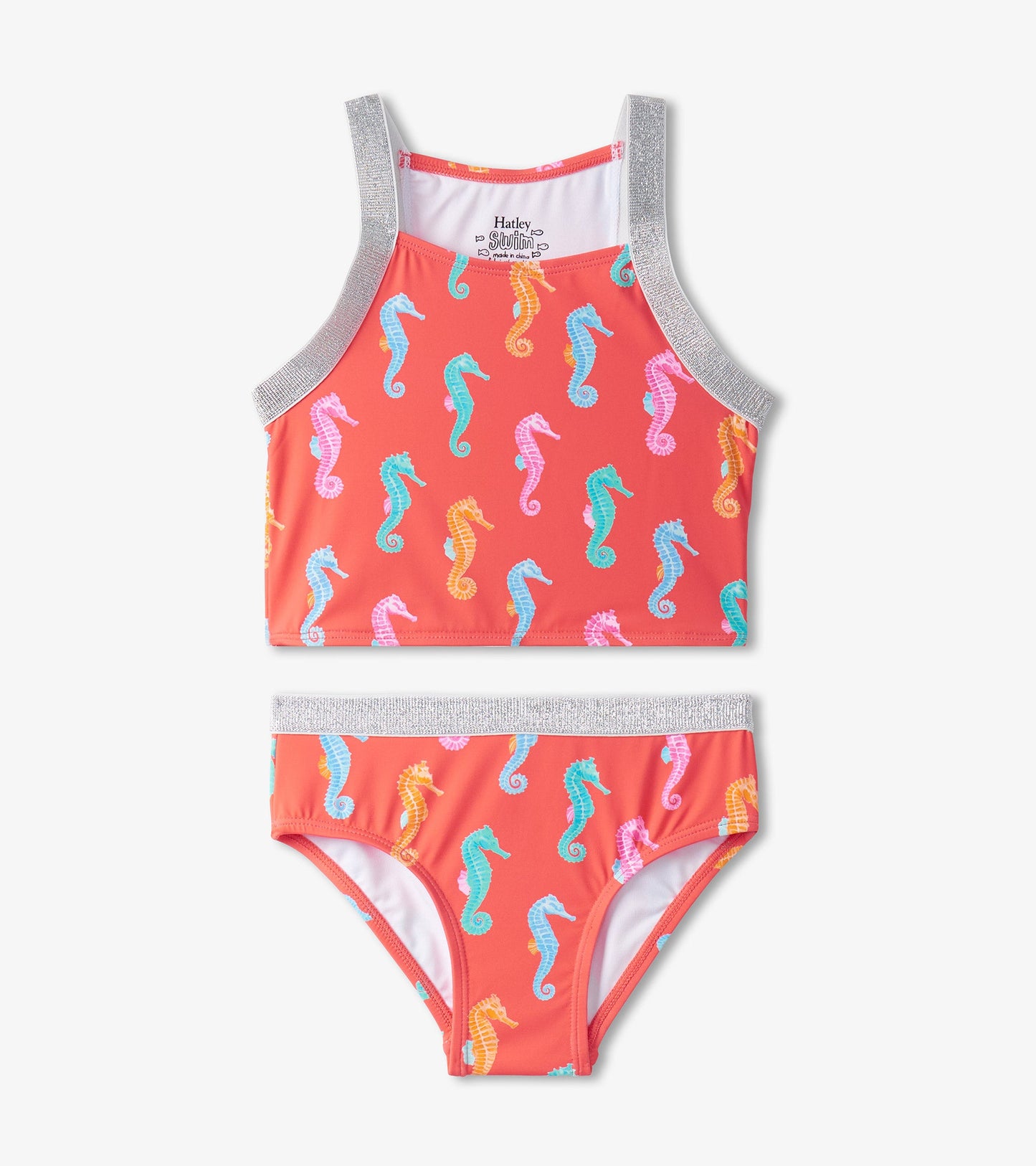 Girls Painted Sea Horse Tankini Set