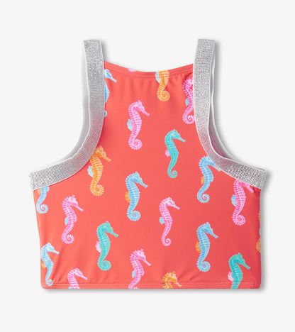 Girls Painted Sea Horse Tankini Set