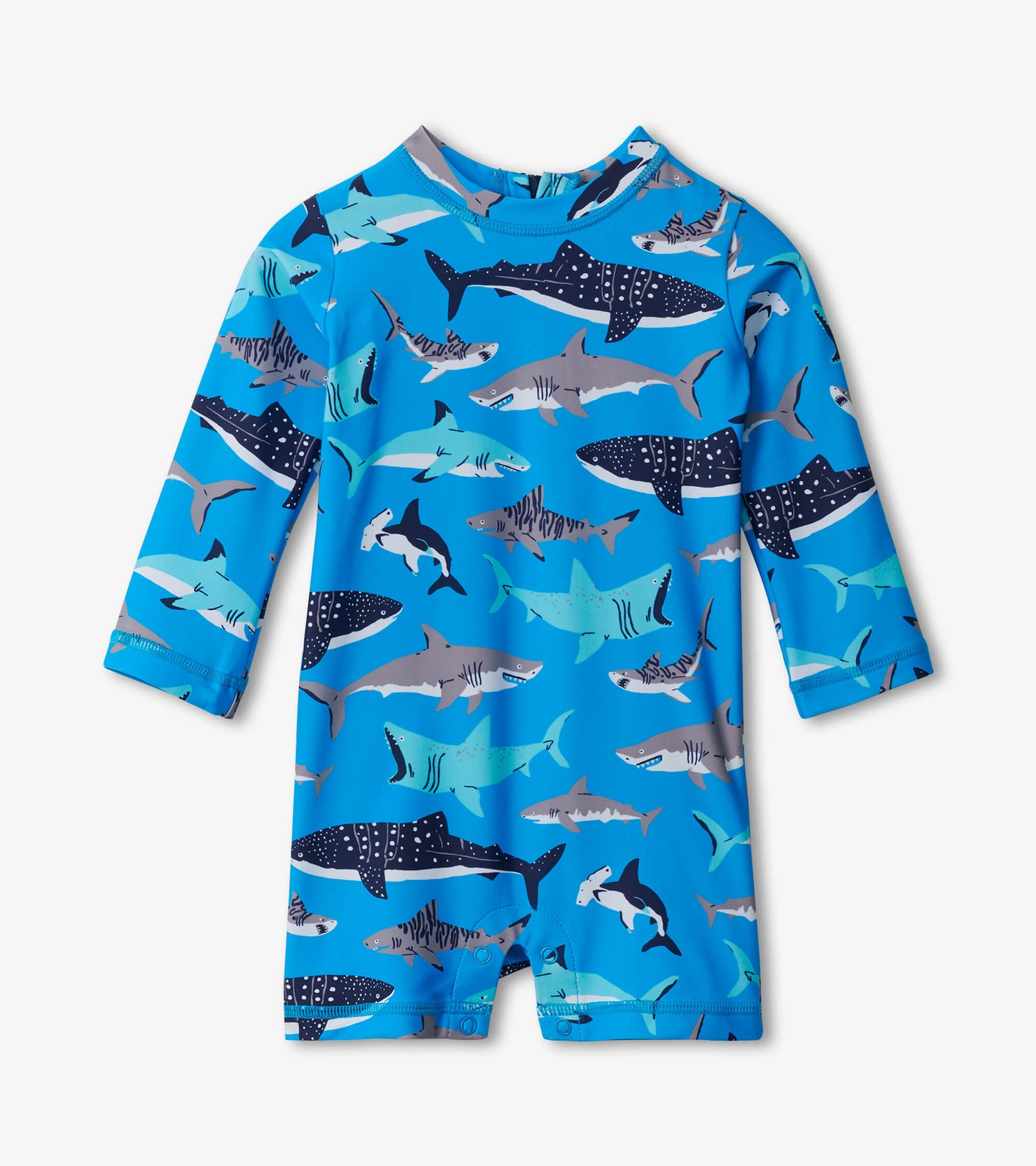 Baby Boys Shark School One-Piece Rashguard