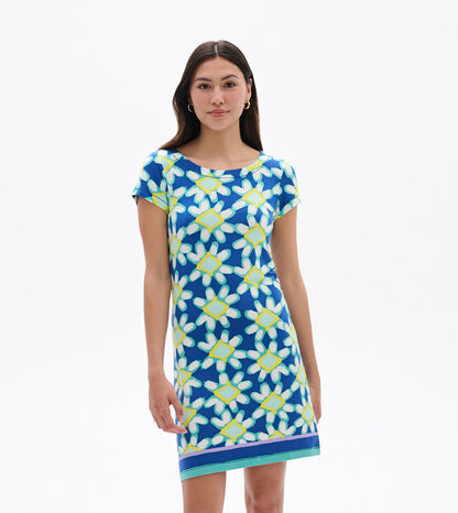 Nellie Dress - Shibori Flowers