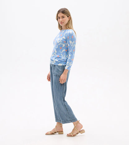 3/4 Sleeve Knit Breton - Textured Poppies