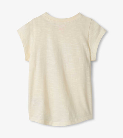 Girls Glowing Butterfly Tie Front T-Shirt