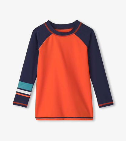 Boys Orange Long Sleeve Rashguard