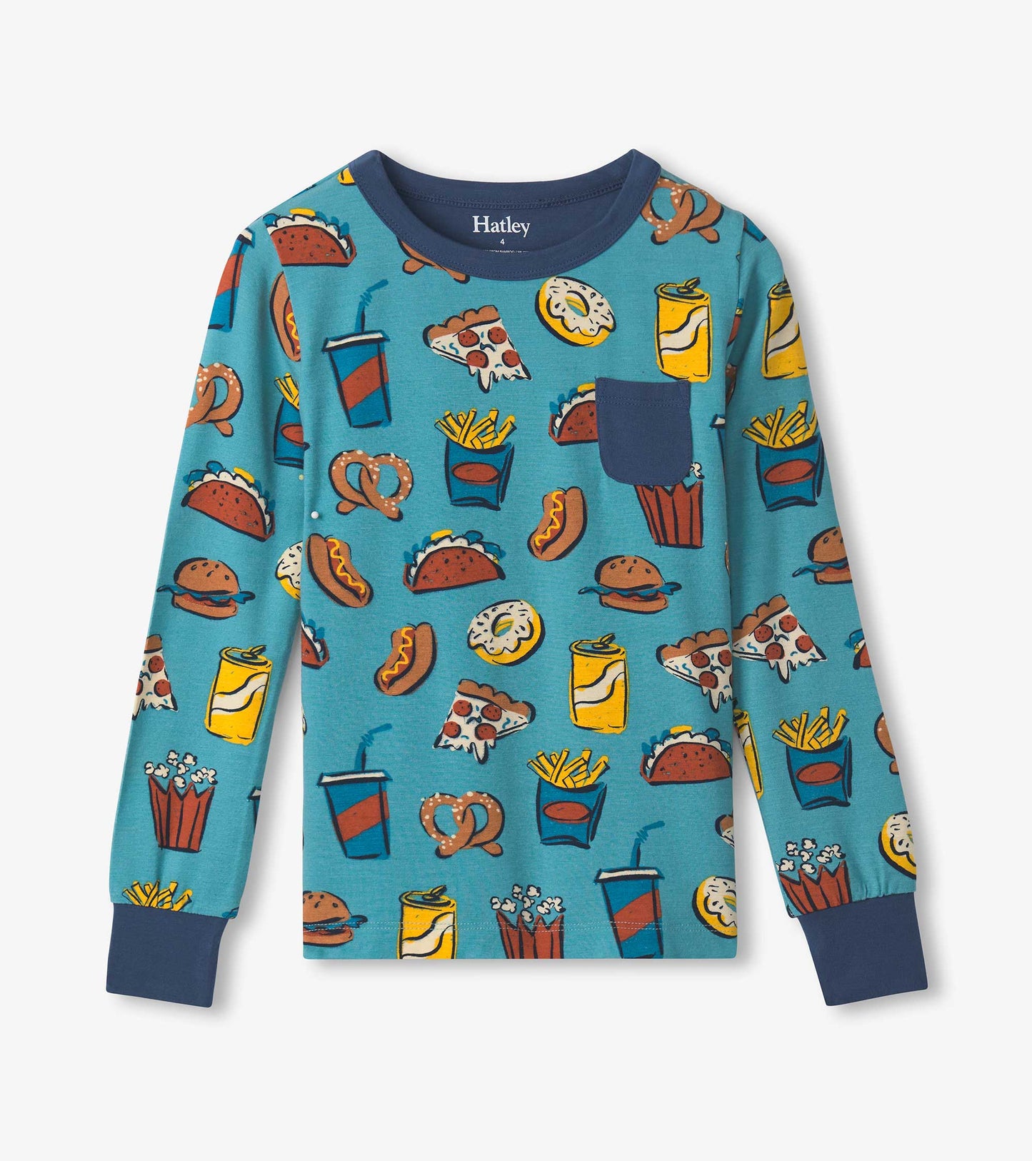 Boys Carnival Food Bamboo Pajama Set