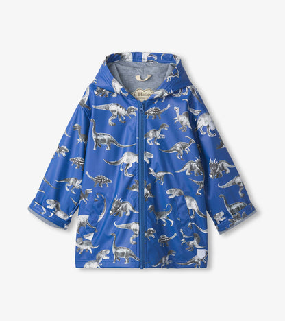 Boys Dino Extinction Zip-Up Rain Jacket