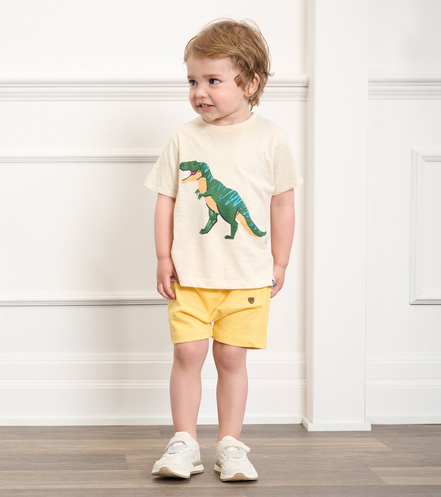 Baby & Toddler Boys Golden Cream Kangaroo Shorts