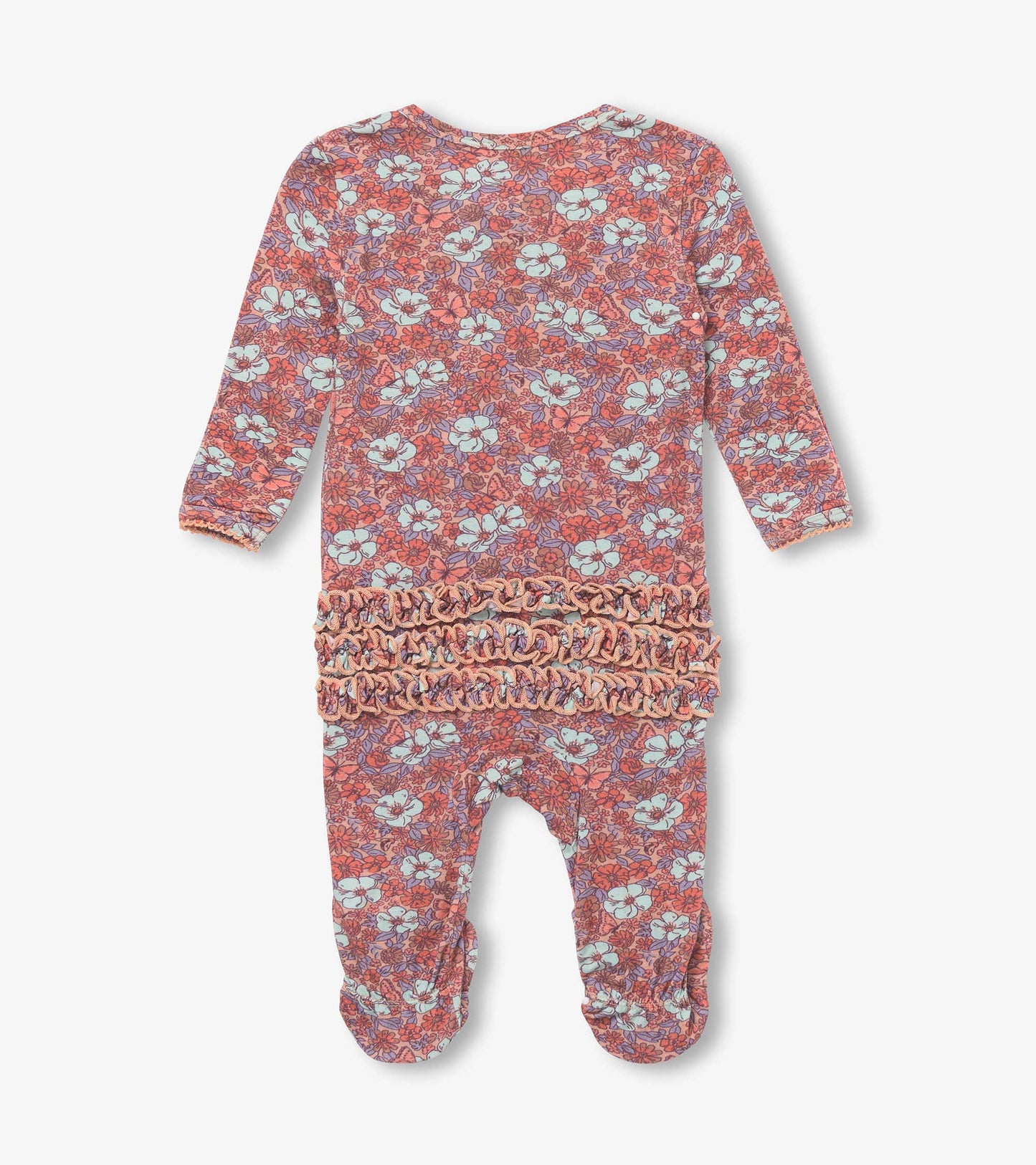 Baby Girls Groovy Flowers Footed Sleeper