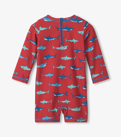 Baby Boys Hungry Sharks One-Piece Rashguard