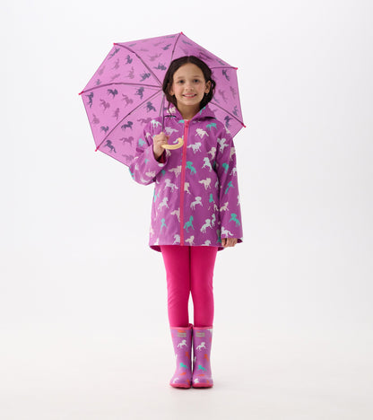 Girls Leaping Horses Packable Wellies