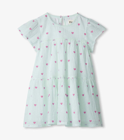 Baby & Toddler Girls Little Hearts Woven Puff Dress