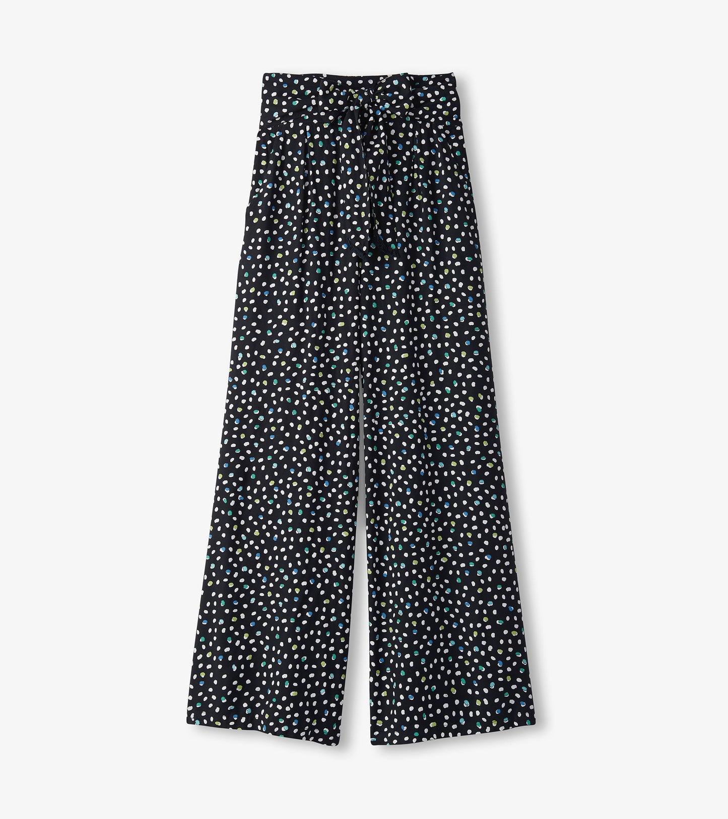 Belted Wide Leg Trousers - Multi Dots