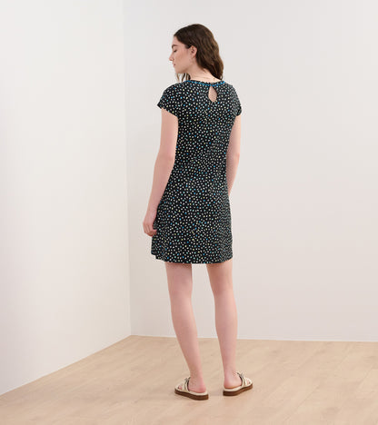 Cici A-Line Dress - Multi Dots