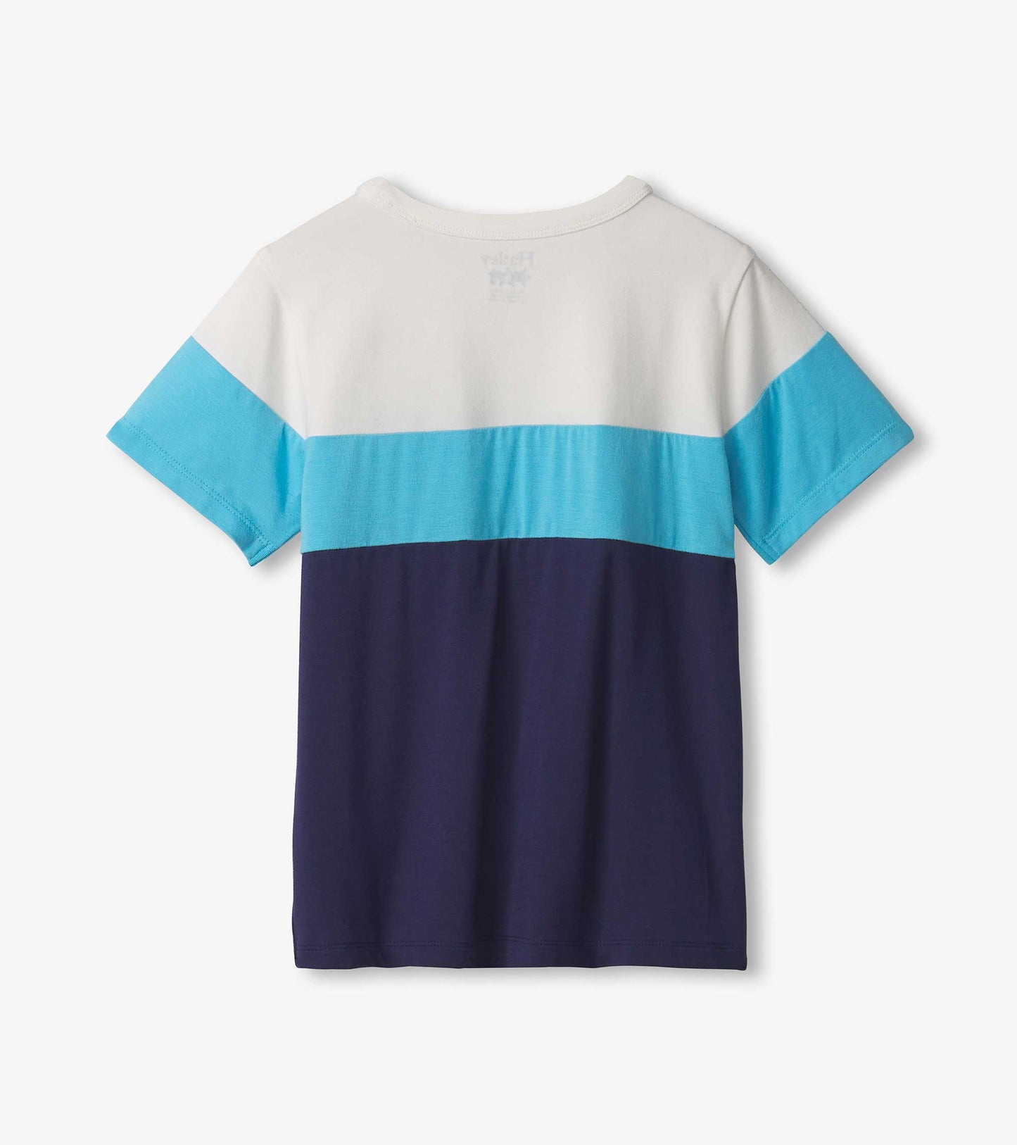 Boys Patriot Blue Colour Block Bamboo T-Shirt